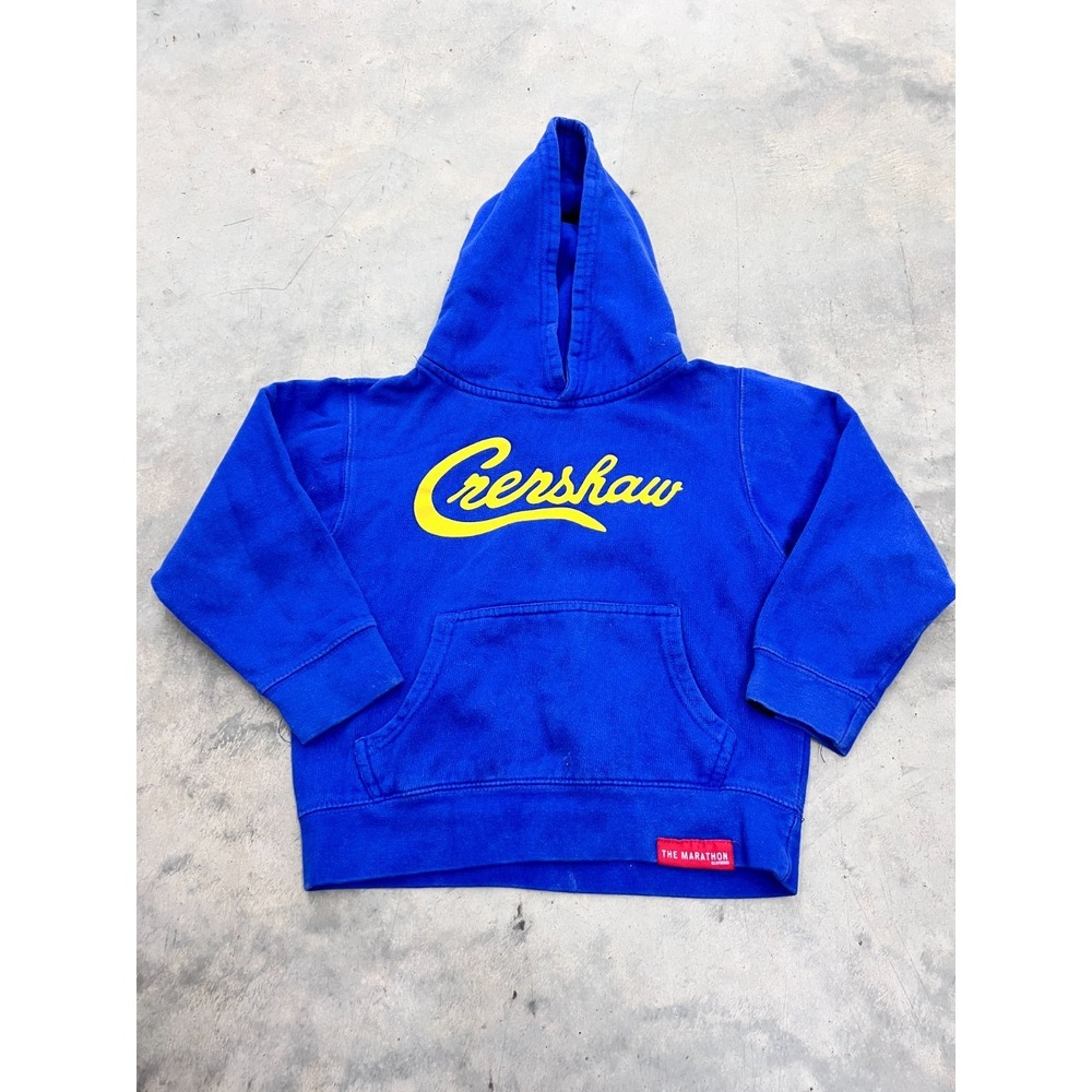 The Marathon Clothing Crenshaw Hoodie Unisex Youth S Blue Fleece Kangaroo Pocket